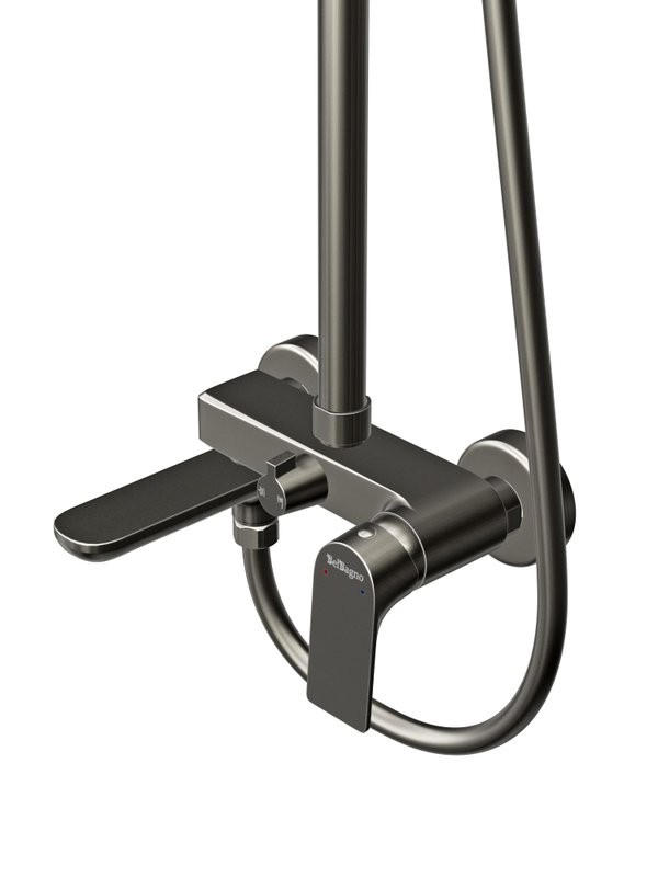 Душевая стойка BelBagno Marino MARINO-VSCM-GM оружейная сталь