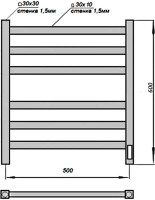 Полотенцесушитель электрический Grois Bruno 121 50х60 белый