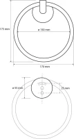 Полотенцедержатель Bemeta Dark 104204060 Полотенцедержатель Bemeta Dark 104204060