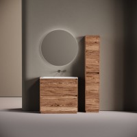 Тумба с раковиной Sancos Libra Floor 90 напольный, дуб чарльстон, раковина СN7019wx