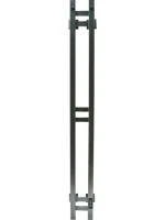 Полотенцесушитель электрический Comfysan Alto-K EC-2 120x15 см, подключение справа, титановый графит, I-образный, из стали