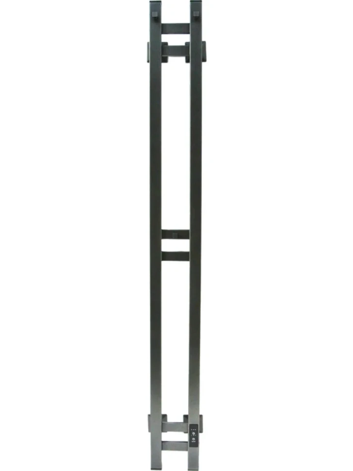 Полотенцесушитель электрический Comfysan Alto-K EC-2 120x15 см, подключение справа, титановый графит, I-образный, из стали