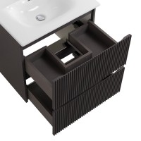 Мебель для ванной комнаты BelBagno Uno 70 подвесная, 2 ящика, матовая темно-серая