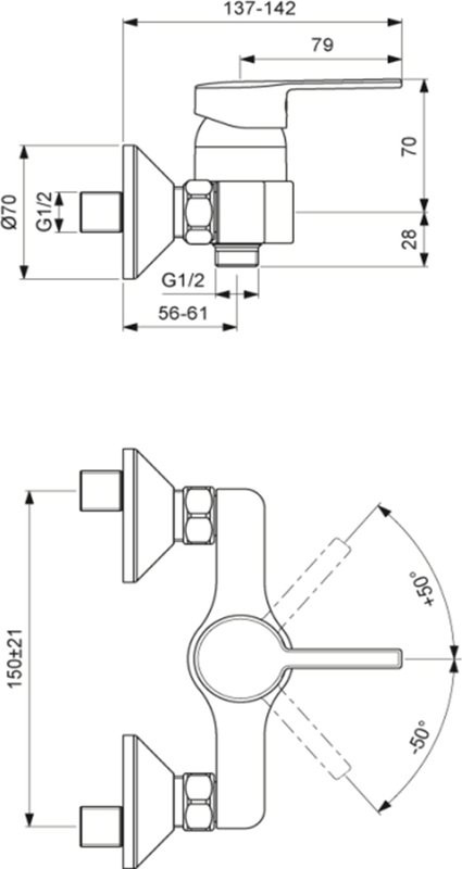 Смеситель для душа Vidima Logik BA278AA