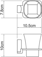 Стакан Wasserkraft Leine White K-5028WHITE