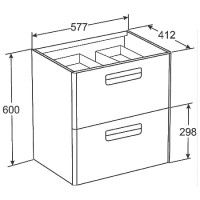 Тумба под раковину без столешницы Roca The Gap Original 60 терракота