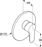 Встраиваемый смеситель для душа и ванны Kludi Objekta 326550575