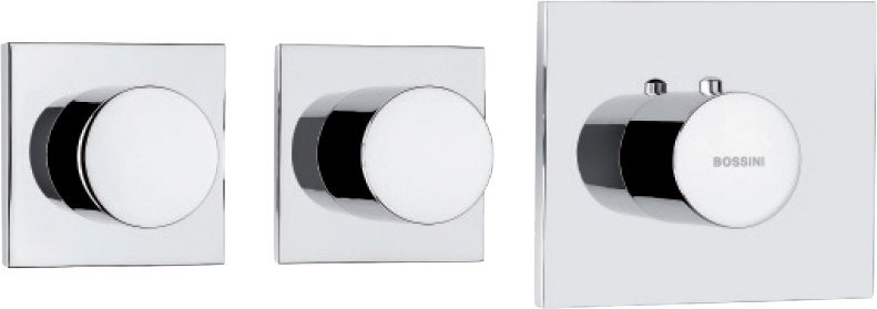 Термостатический смеситель встраиваемый Bossini OKI 2 Outlets LP Z031203 для ванны с душем, хром