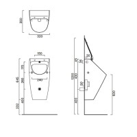 Писсуар подвесной Catalano Comfort 0932641001 глянцевый белый