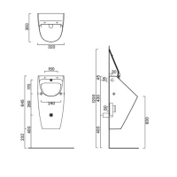 Писсуар подвесной Catalano Comfort 0932641001 глянцевый белый Писсуар подвесной Catalano Comfort 0932641001 глянцевый белый