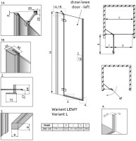 Душевая дверь в нишу Radaway Essenza New DWJ 120 L
