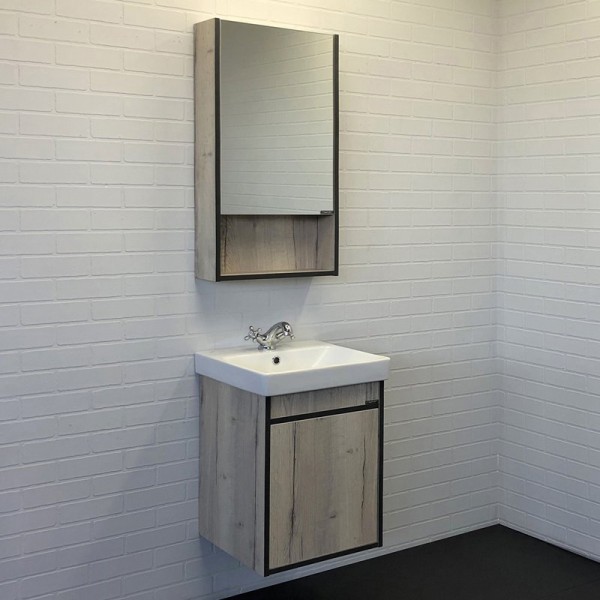 Мебель для ванной комнаты Comforty Вена 45 подвесная, дуб дымчатый