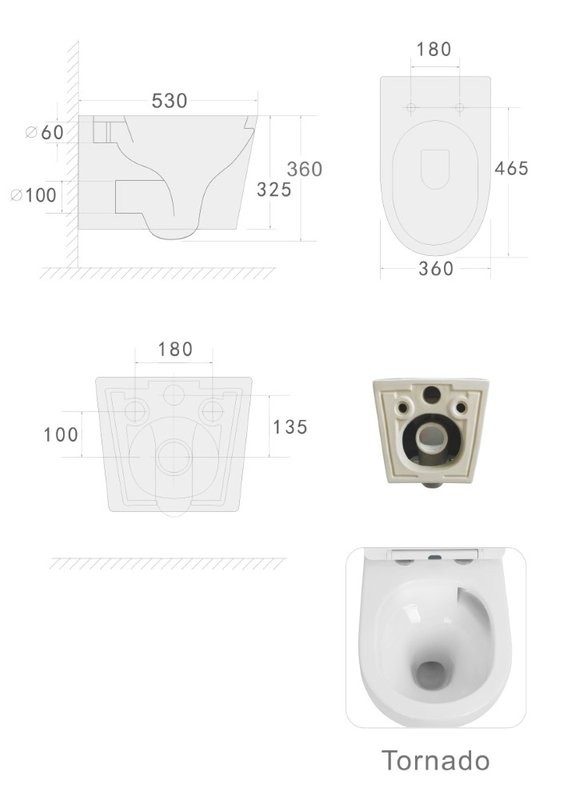 Унитаз подвесной Boheme Avva 973-SET-MW
