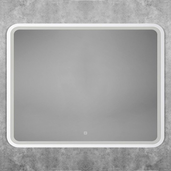 Зеркало Art&Max Genova AM-Gen-900-800-DS-F-White 90х80 белое, с LED-подсветкой, 6000К