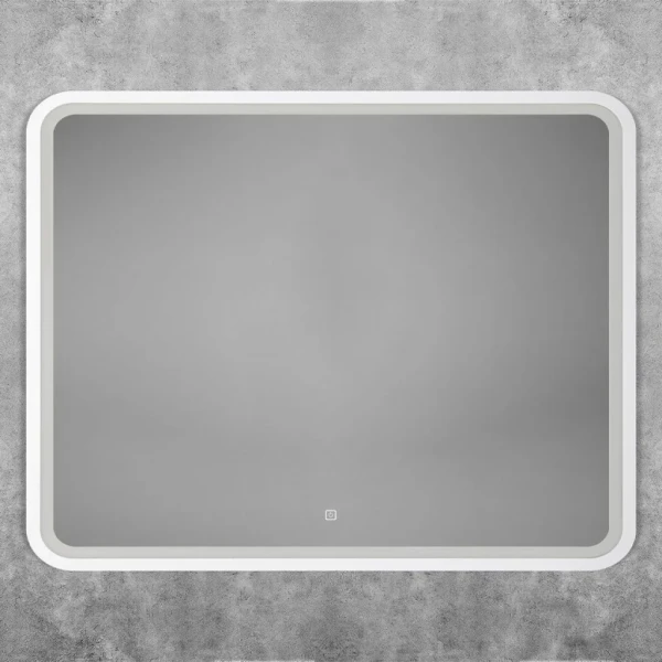 Зеркало Art&Max Genova AM-Gen-900-800-DS-F-White 90х80 белое, с LED-подсветкой, 6000К
