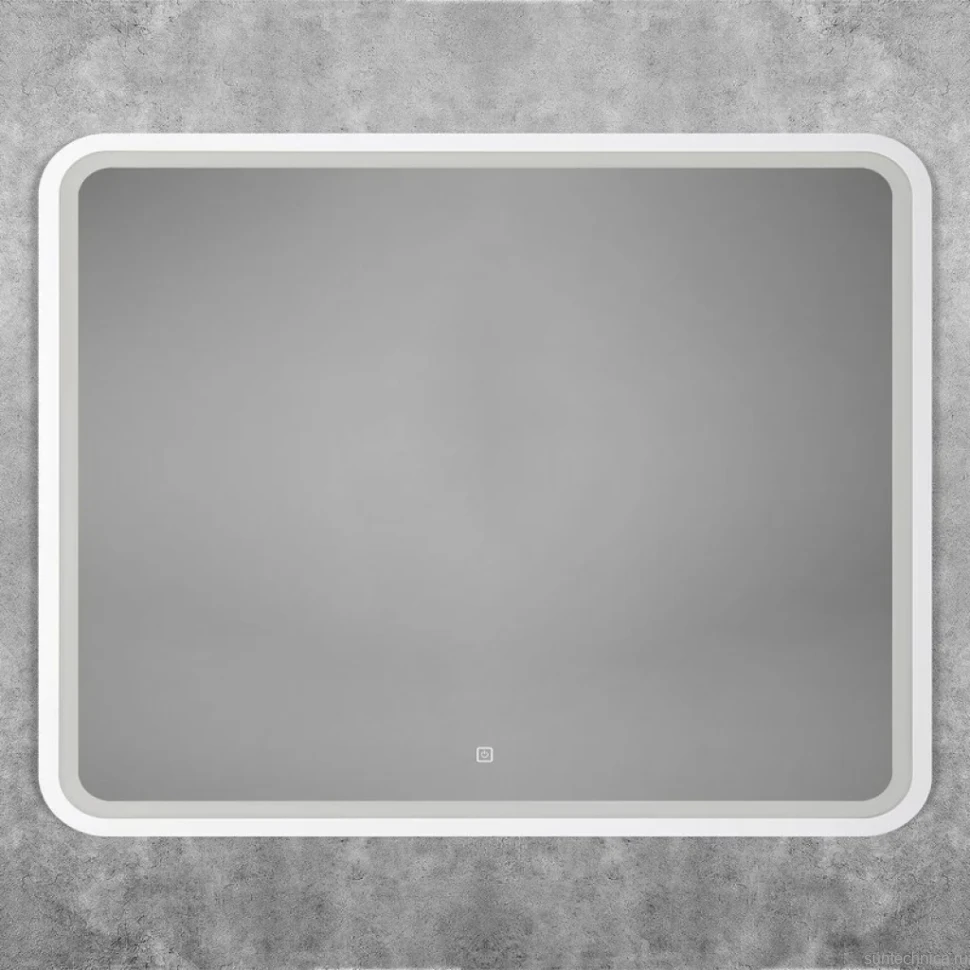 Зеркало Art&Max Genova AM-Gen-900-800-DS-F-White 90х80 белое, с LED-подсветкой, 6000К