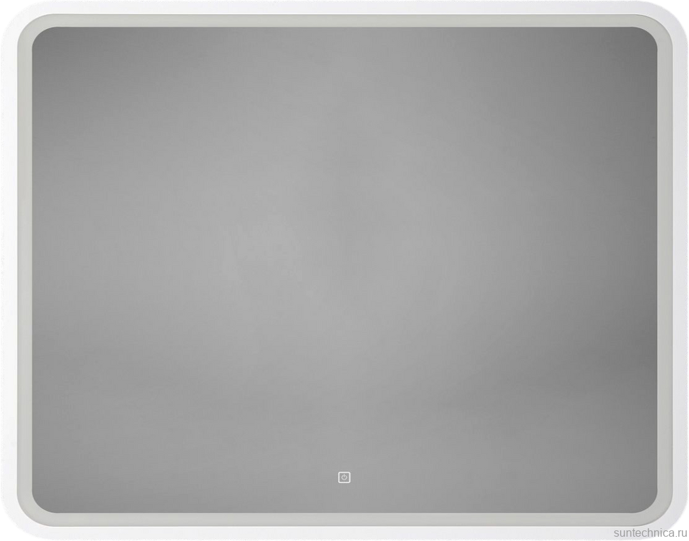 Зеркало Art&Max Genova AM-Gen-900-800-DS-F-White 90х80 белое, с LED-подсветкой, 6000К