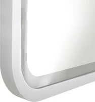 Зеркало Art&Max Genova AM-Gen-900-800-DS-F-White 90х80 белое, с LED-подсветкой, 6000К