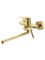 Смеситель с длинным изливом для ванны AZARIO Lursy AZ-K1749MG золото матовое Смеситель с длинным изливом для ванны AZARIO Lursy AZ-K1749MG золото матовое