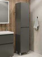 Шкаф-пенал для ванной Grossman Меркадо 40 L/R напольный, матовый графит