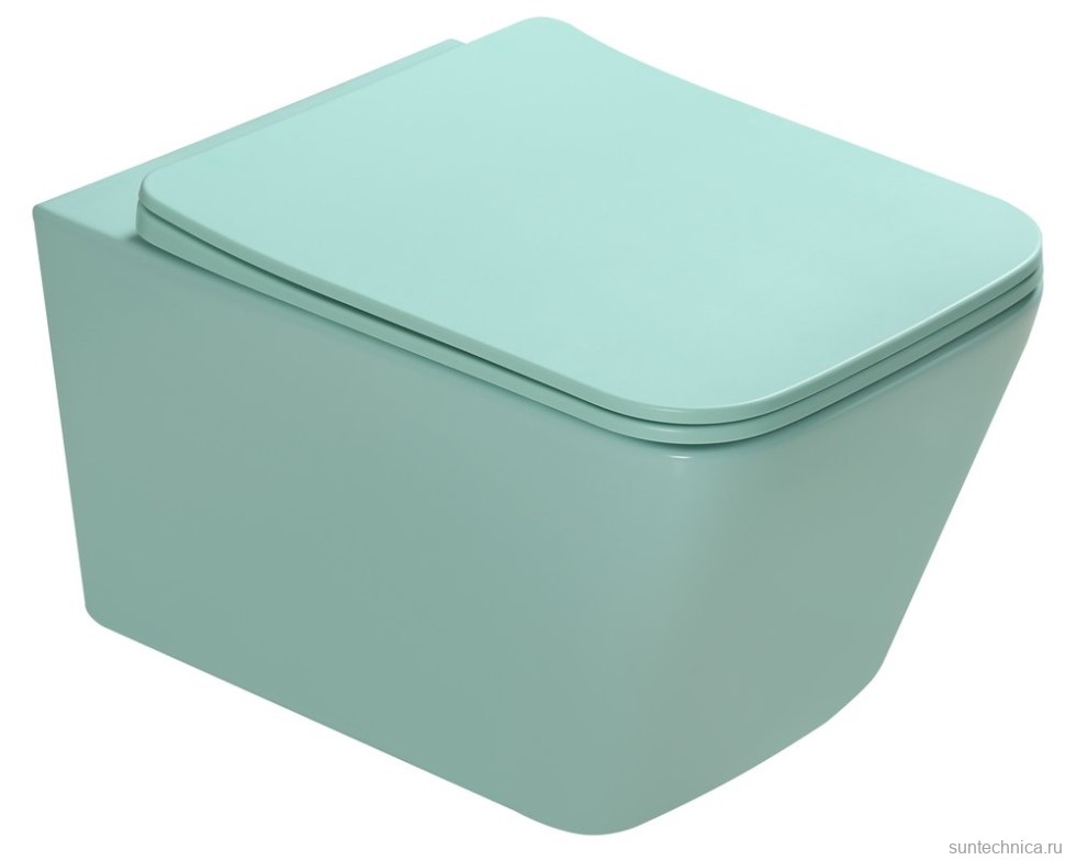 Унитаз подвесной SantiLine SL-5007T-LG светло-зеленый матовый