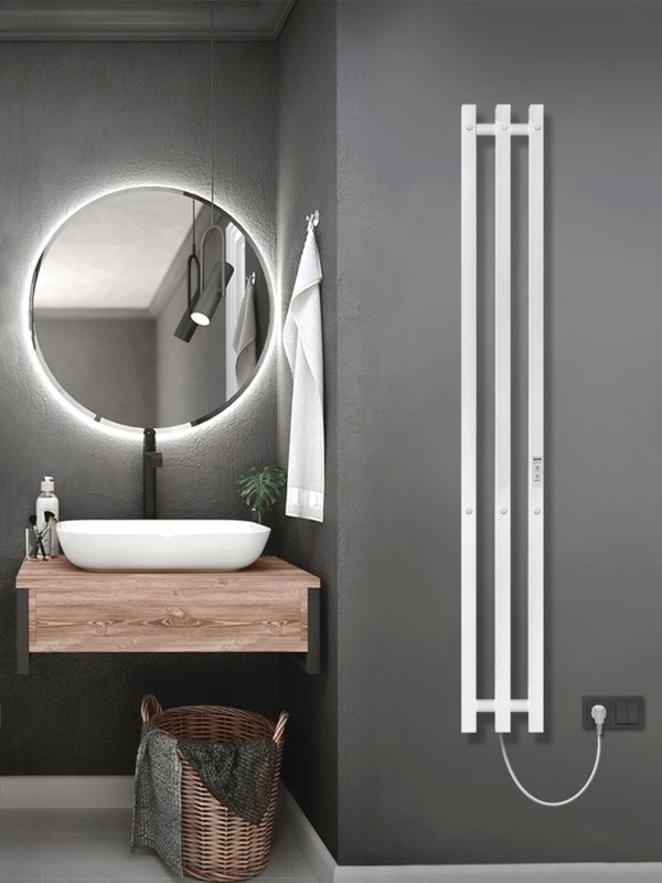 Полотенцесушитель электрический Indigo Style 3 PRO LSPRE120-13WMRt 120х13, белый матовый