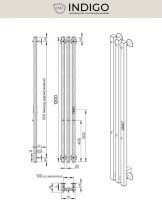 Полотенцесушитель электрический Indigo Style 3 PRO LSPRE120-13WMRt 120х13, белый матовый