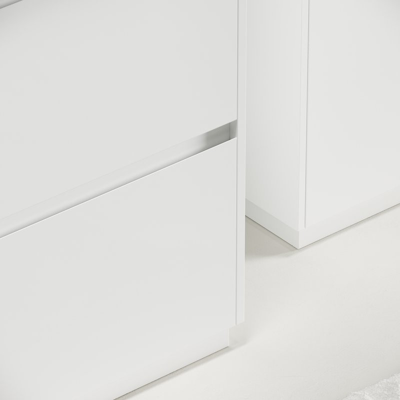 Тумба с раковиной Sancos Libra Floor 60 белый глянец, черная раковина CN7001MB