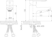 Смеситель для раковины Rossinka RS32 RS32-11