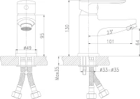 Смеситель для раковины Rossinka RS32 RS32-11 Смеситель для раковины Rossinka RS32 RS32-11