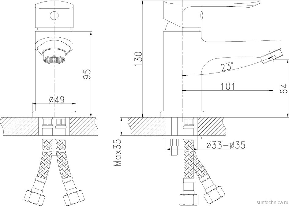 Смеситель для раковины Rossinka RS32 RS32-11