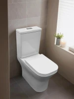 Унитаз-компакт напольный AZARIO Milagro AZ-8502 безободковый, с микролифтом, глянцевый белый