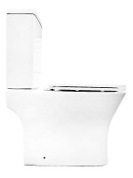 Унитаз-компакт напольный AZARIO Milagro AZ-8502 безободковый, с микролифтом, глянцевый белый