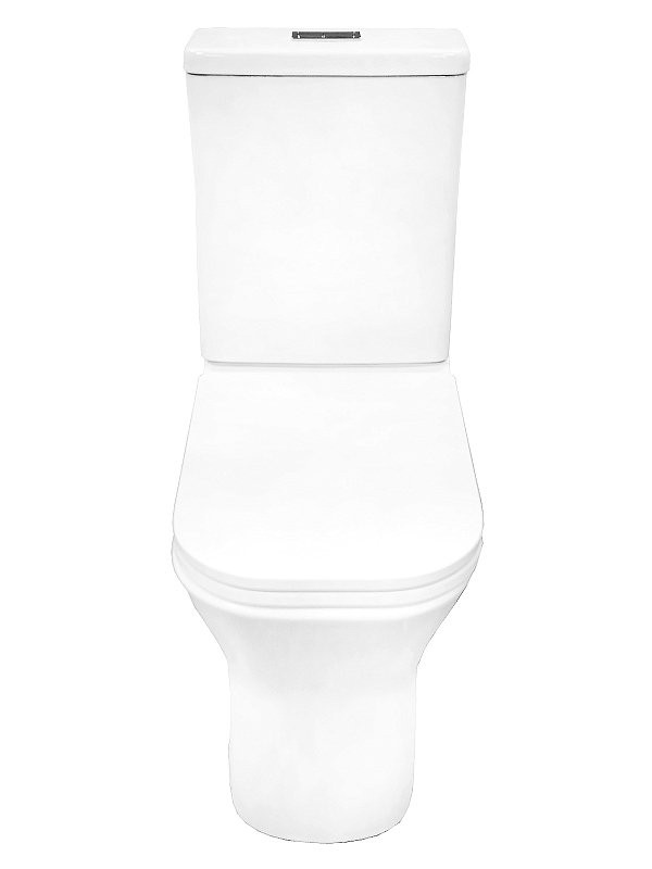 Унитаз-компакт напольный AZARIO Milagro AZ-8502 безободковый, с микролифтом, глянцевый белый