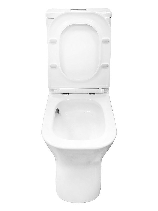 Унитаз-компакт напольный AZARIO Milagro AZ-8502 безободковый, с микролифтом, глянцевый белый