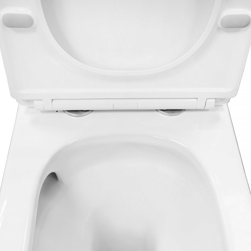 Унитаз-компакт напольный AZARIO Milagro AZ-8502 безободковый, с микролифтом, глянцевый белый