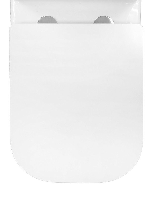 Унитаз-компакт напольный AZARIO Milagro AZ-8502 безободковый, с микролифтом, глянцевый белый