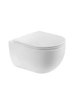 Унитаз подвесной BelBagno Etna BB008CH-TOR/SC безободковый, с микролифтом, глянцевый белый