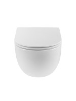 Унитаз подвесной BelBagno Etna BB008CH-TOR/SC безободковый, с микролифтом, глянцевый белый