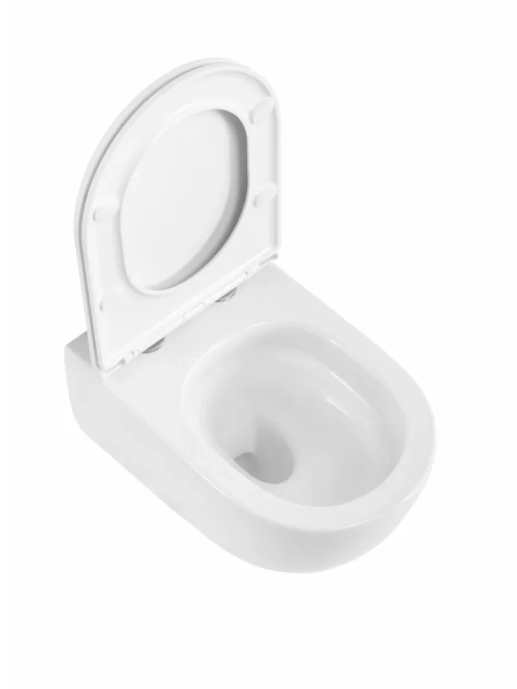 Унитаз подвесной BelBagno Etna BB008CH-TOR/SC безободковый, с микролифтом, глянцевый белый