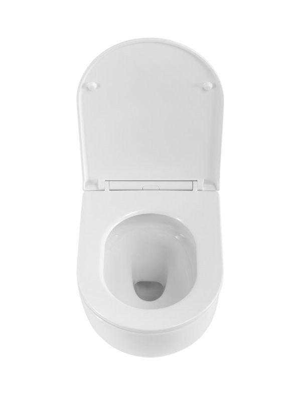 Унитаз подвесной BelBagno Etna BB008CH-TOR/SC безободковый, с микролифтом, глянцевый белый