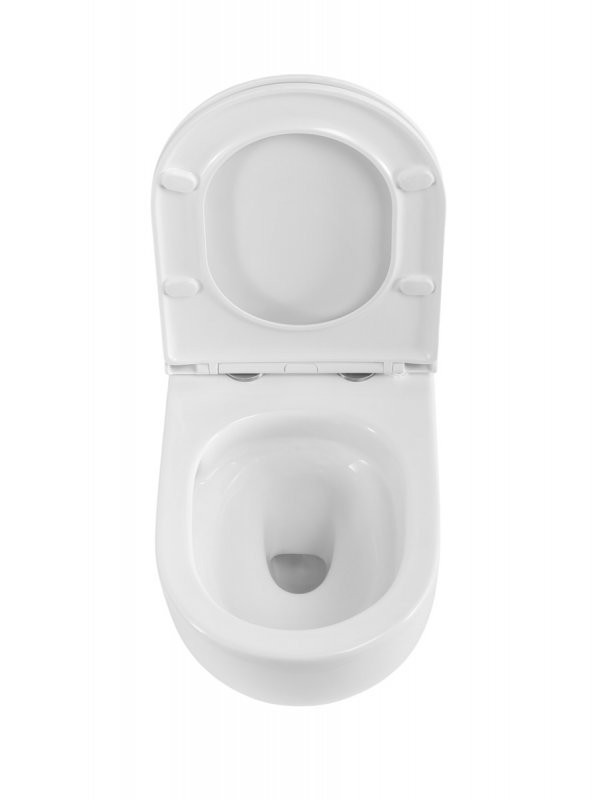 Унитаз подвесной BelBagno Etna BB008CH-TOR/SC безободковый, с микролифтом, глянцевый белый