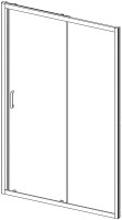 Душевая дверь в нишу Vincea Alpha VDS-3AL130MT 130 см, стекло текстурное, хром