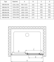 Душевая дверь в нишу Vincea Alpha VDS-3AL130MT 130 см, стекло текстурное, хром