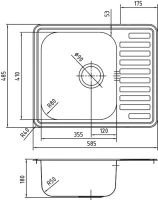 Мойка кухонная IDDIS Strit STR58PDi77 Мойка кухонная IDDIS Strit STR58PDi77