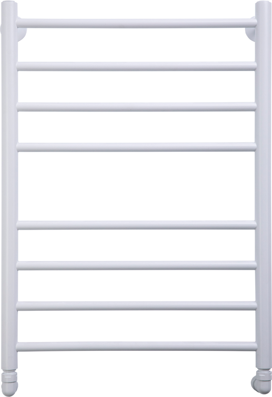 Полотенцесушитель водяной Comfysan Luce W-8 80х50 80x55 см, матовый белый, лесенка