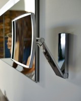 Косметическое зеркало Keuco iLook Move 17613 019003 с подсветкой, телескопическое, поворотное, хром