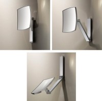 Косметическое зеркало Keuco iLook Move 17613 019003 с подсветкой, телескопическое, поворотное, хром