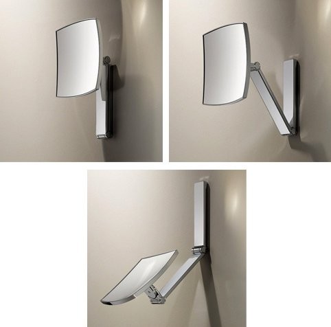 Косметическое зеркало Keuco iLook Move 17613 019003 с подсветкой, телескопическое, поворотное, хром