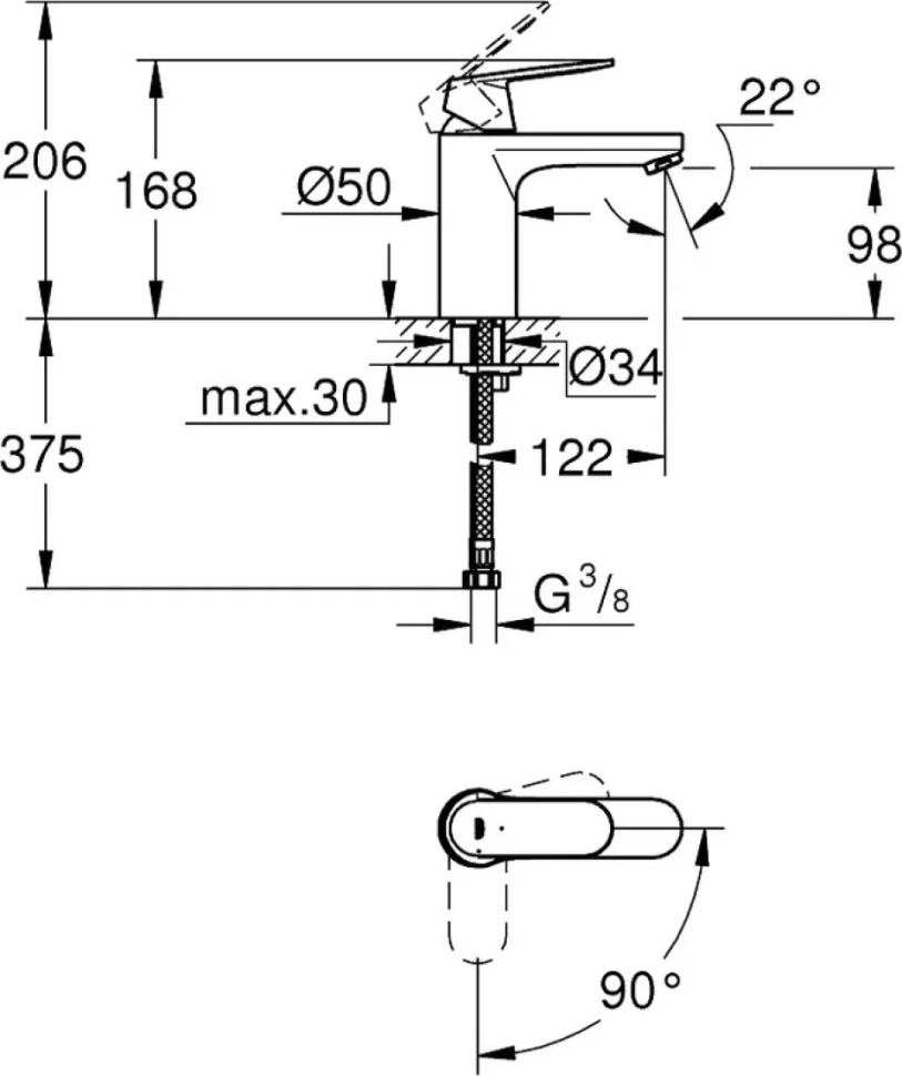 Смеситель для раковины Grohe 2339800E хром